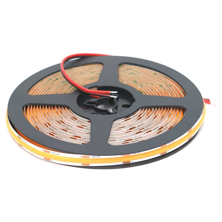 LED pásek COB 12V / 480LED / 9W / AMBER / IP20 / 8mm / PRO+